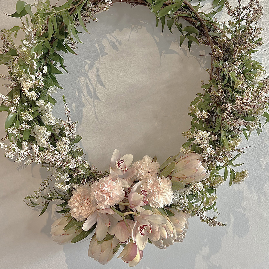 Aquafiori Pastel Spring Wreath Florist Melbourne