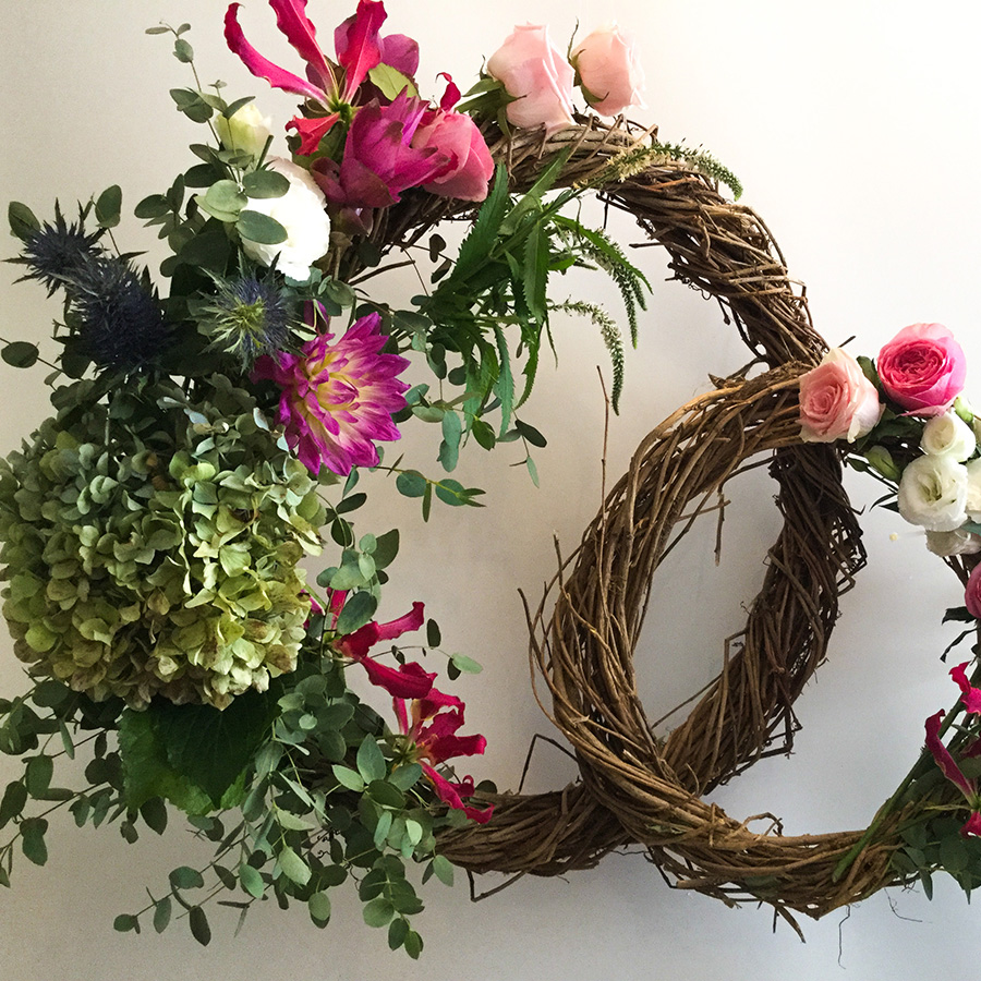 Aquafiori Pink Double Wreath Florist Melbourne