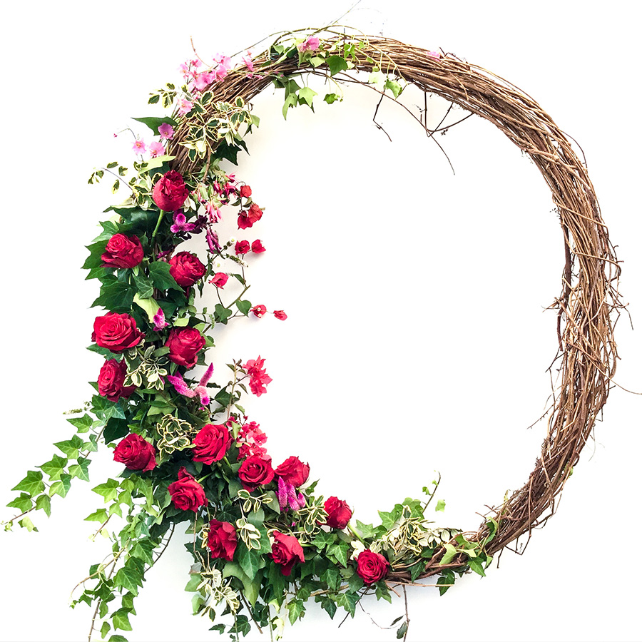 Aquafiori Red Roses Wreath Florist Melbourne