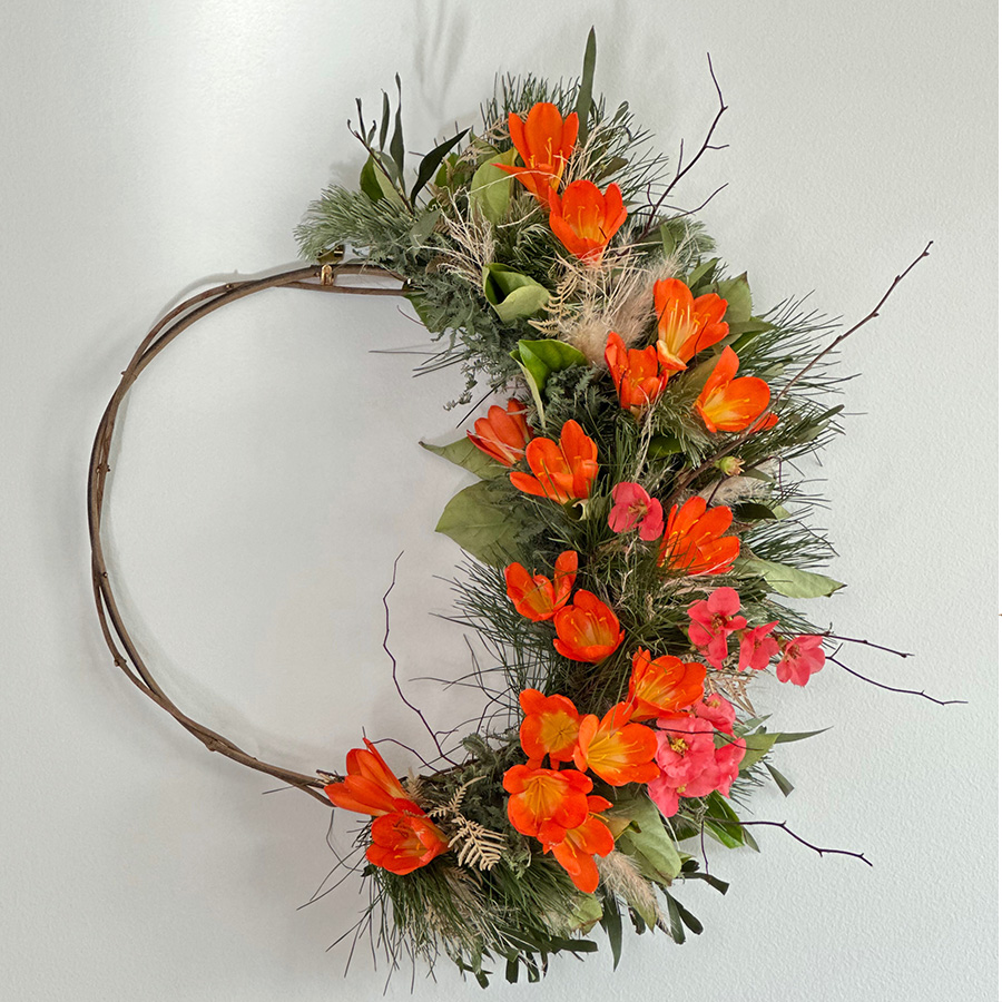 Aquafiori Vibrant Spring Wreath Florist Melbourne