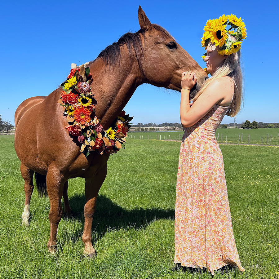 Aquafiori Love Horses Floral Sash Wedding Florist Melbourne